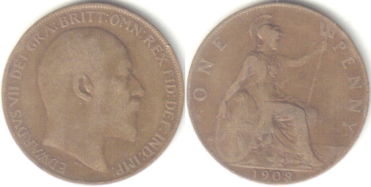 1908 Great Britain Penny A000082